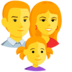 Family: Man, Woman, Girl Emoji Copy Paste ― 👨‍👩‍👧 - messenger