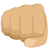Oncoming Fist: Medium-light Skin Tone Emoji Copy Paste ― 👊🏼 - messenger