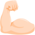 Flexed Biceps: Light Skin Tone Emoji Copy Paste ― 💪🏻 - messenger
