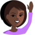 Person Raising Hand: Dark Skin Tone Emoji Copy Paste ― 🙋🏿 - messenger