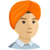 Person Wearing Turban: Medium-light Skin Tone Emoji Copy Paste ― 👳🏼 - messenger