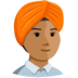 Person Wearing Turban: Medium Skin Tone Emoji Copy Paste ― 👳🏽 - messenger