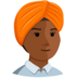 Person Wearing Turban: Medium-dark Skin Tone Emoji Copy Paste ― 👳🏾 - messenger