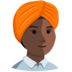 Person Wearing Turban: Dark Skin Tone Emoji Copy Paste ― 👳🏿 - messenger