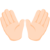 Open Hands: Light Skin Tone Emoji Copy Paste ― 👐🏻 - messenger