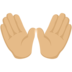 Open Hands: Medium-light Skin Tone Emoji Copy Paste ― 👐🏼 - messenger