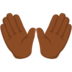 Open Hands: Medium-dark Skin Tone Emoji Copy Paste ― 👐🏾 - messenger