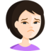 Person Frowning: Light Skin Tone Emoji Copy Paste ― 🙍🏻 - messenger