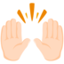 Raising Hands: Light Skin Tone Emoji Copy Paste ― 🙌🏻 - messenger