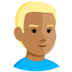 Person: Medium Skin Tone, Blond Hair Emoji Copy Paste ― 👱🏽 - messenger