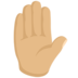 Raised Hand: Medium-light Skin Tone Emoji Copy Paste ― ✋🏼 - messenger