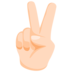 Victory Hand: Light Skin Tone Emoji Copy Paste ― ✌🏻 - messenger