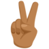 Victory Hand: Medium Skin Tone Emoji Copy Paste ― ✌🏽 - messenger