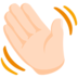 Waving Hand: Light Skin Tone Emoji Copy Paste ― 👋🏻 - messenger
