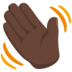 Waving Hand: Dark Skin Tone Emoji Copy Paste ― 👋🏿 - messenger
