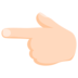 Backhand Index Pointing Left: Light Skin Tone Emoji Copy Paste ― 👈🏻 - messenger