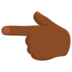 Backhand Index Pointing Left: Medium-dark Skin Tone Emoji Copy Paste ― 👈🏾 - messenger