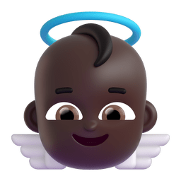 Baby Angel: Dark Skin Tone Emoji Copy Paste ― 👼🏿 - microsoft-teams-gifs