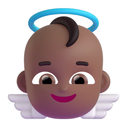 Baby Angel: Medium-dark Skin Tone Emoji Copy Paste ― 👼🏾 - microsoft-teams-gifs