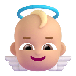 Baby Angel: Medium-light Skin Tone Emoji Copy Paste ― 👼🏼 - microsoft-teams-gifs