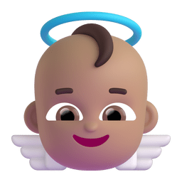 Baby Angel: Medium Skin Tone Emoji Copy Paste ― 👼🏽 - microsoft-teams-gifs