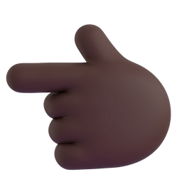 Backhand Index Pointing Left: Dark Skin Tone Emoji Copy Paste ― 👈🏿 - microsoft-teams-gifs