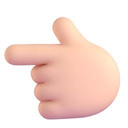 Backhand Index Pointing Left: Light Skin Tone Emoji Copy Paste ― 👈🏻 - microsoft-teams-gifs