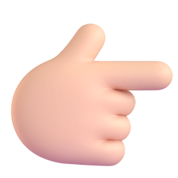 Backhand Index Pointing Right: Light Skin Tone Emoji Copy Paste ― 👉🏻 - microsoft-teams-gifs