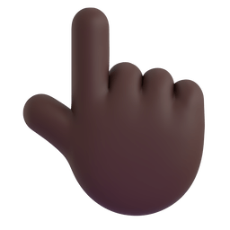 Backhand Index Pointing Up: Dark Skin Tone Emoji Copy Paste ― 👆🏿 - microsoft-teams-gifs
