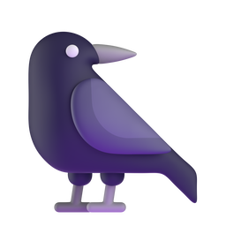 Black Bird Emoji Copy Paste ― 🐦‍⬛ - microsoft-teams-gifs