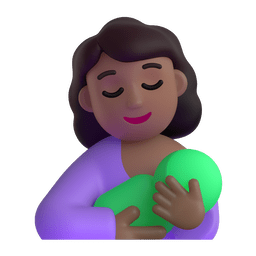 Breast-feeding: Medium-dark Skin Tone Emoji Copy Paste ― 🤱🏾 - microsoft-teams-gifs