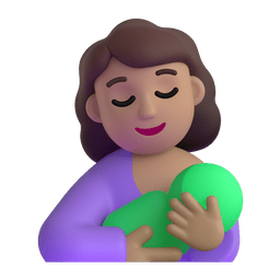 Breast-feeding: Medium Skin Tone Emoji Copy Paste ― 🤱🏽 - microsoft-teams-gifs
