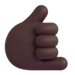 Call Me Hand: Dark Skin Tone Emoji Copy Paste ― 🤙🏿 - microsoft-teams-gifs