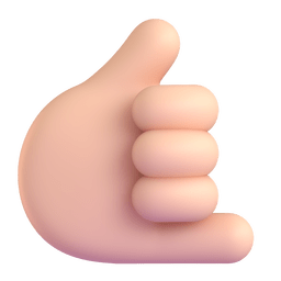 Call Me Hand: Light Skin Tone Emoji Copy Paste ― 🤙🏻 - microsoft-teams-gifs