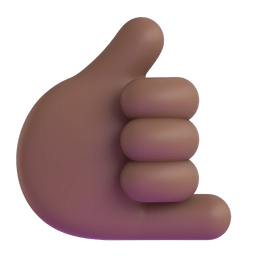Call Me Hand: Medium-dark Skin Tone Emoji Copy Paste ― 🤙🏾 - microsoft-teams-gifs