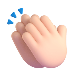 Clapping Hands: Light Skin Tone Emoji Copy Paste ― 👏🏻 - microsoft-teams-gifs