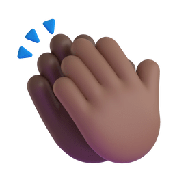 Clapping Hands: Medium-dark Skin Tone Emoji Copy Paste ― 👏🏾 - microsoft-teams-gifs