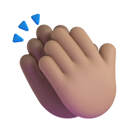 Clapping Hands: Medium Skin Tone Emoji Copy Paste ― 👏🏽 - microsoft-teams-gifs