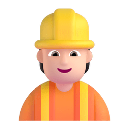 Construction Worker: Light Skin Tone Emoji Copy Paste ― 👷🏻 - microsoft-teams-gifs