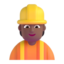 Construction Worker: Medium-dark Skin Tone Emoji Copy Paste ― 👷🏾 - microsoft-teams-gifs