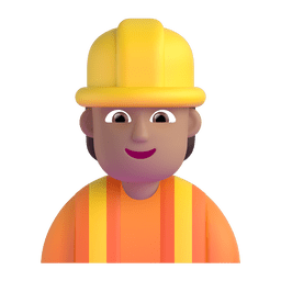 Construction Worker: Medium Skin Tone Emoji Copy Paste ― 👷🏽 - microsoft-teams-gifs