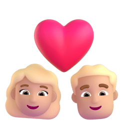 Couple With Heart: Woman, Man, Medium-light Skin Tone Emoji Copy Paste ― 👩🏼‍❤️‍👨🏼 - microsoft-teams-gifs