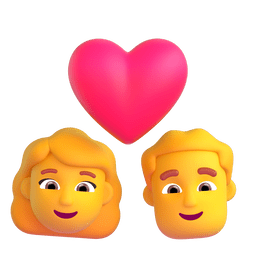Couple With Heart: Woman, Man Emoji Copy Paste ― 👩‍❤️‍👨 - microsoft-teams-gifs
