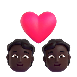 Couple With Heart: Dark Skin Tone Emoji Copy Paste ― 💑🏿 - microsoft-teams-gifs