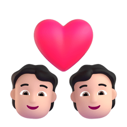Couple With Heart: Light Skin Tone Emoji Copy Paste ― 💑🏻 - microsoft-teams-gifs