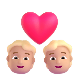 Couple With Heart: Medium-light Skin Tone Emoji Copy Paste ― 💑🏼 - microsoft-teams-gifs
