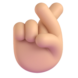 Crossed Fingers: Medium-light Skin Tone Emoji Copy Paste ― 🤞🏼 - microsoft-teams-gifs