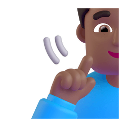 Deaf Man: Medium-dark Skin Tone Emoji Copy Paste ― 🧏🏾‍♂ - microsoft-teams-gifs