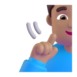 Deaf Man: Medium Skin Tone Emoji Copy Paste ― 🧏🏽‍♂ - microsoft-teams-gifs