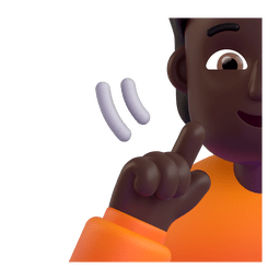 Deaf Person: Dark Skin Tone Emoji Copy Paste ― 🧏🏿 - microsoft-teams-gifs